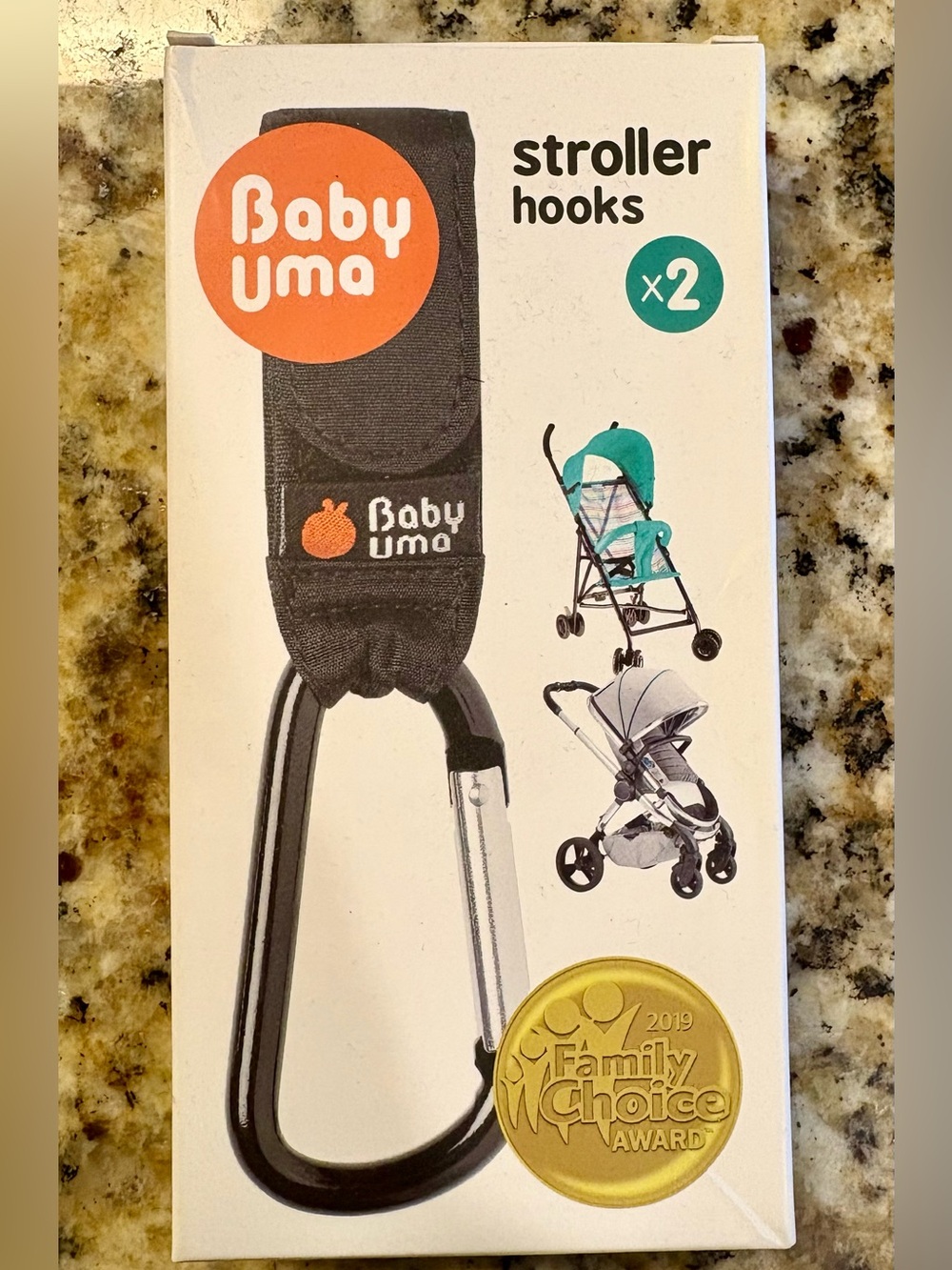 Black Stroller Hooks (2-Pack)
